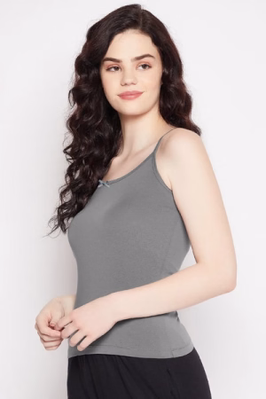 Chic Basic Camisole in Dark Grey - Cotton
