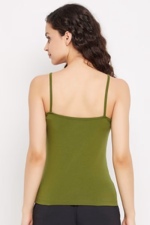 Chic Basic Camisole in Forest Green - Cotton