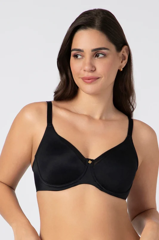 Chic Contour Non-Padded Wired Minimizer Bra - Black