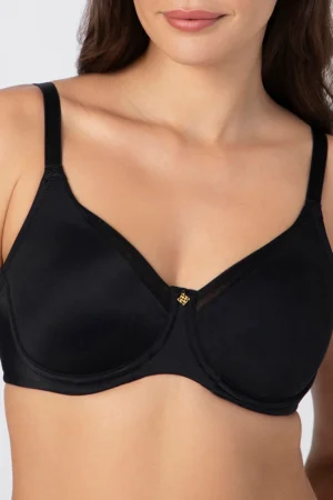 Chic Contour Non-Padded Wired Minimizer Bra - Black