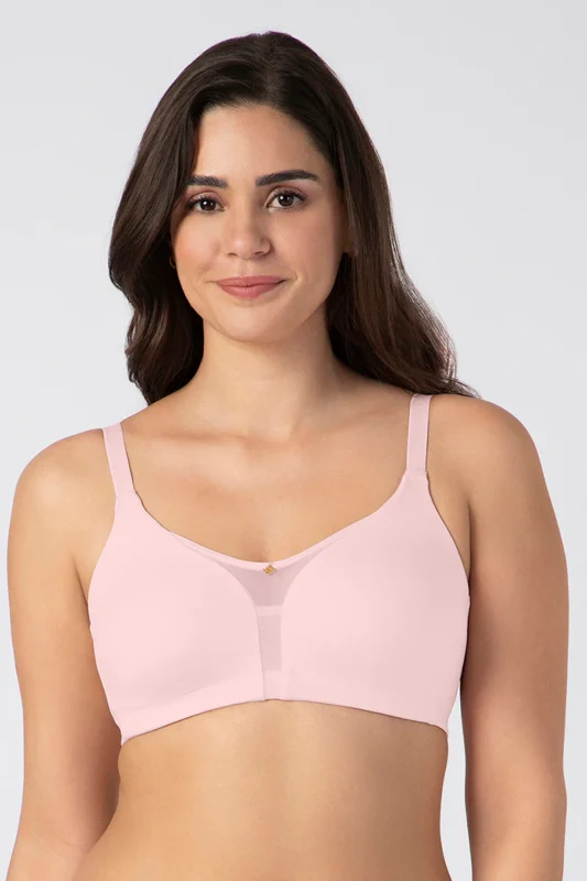 Chic Smooth Non-Padded Non-Wired Minimizer Bra - Pink