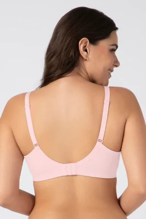 Chic Smooth Non-Padded Non-Wired Minimizer Bra - Pink