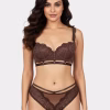 Chocolate Martini Cage Underband Push Up Lingerie Set