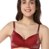 Floral Chic Padded Non-Wired Bra - Rose