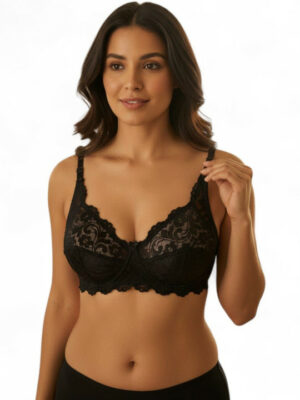 Full Coverage Black Bra