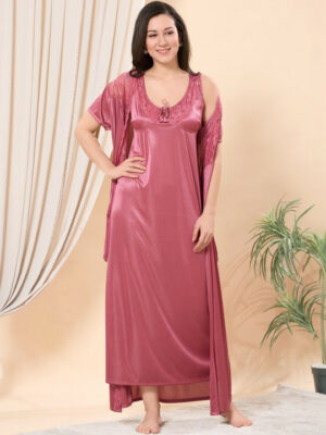 Full-Length Nightgown With Matching Robe