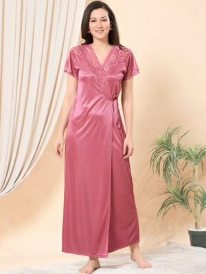 Full-Length Nightgown With Matching Robe