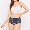 High Waist Striped Hipster Panty in Multicolour - Cotton