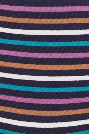 High Waist Striped Hipster Panty in Multicolour - Cotton