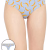 Low Waist Fruit Print Thong in Powder Blue with Inner Elastic- Cotton