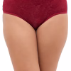 Mid Waist Hipster Panty in Maroon - Lace