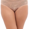 Mid Waist Hipster Panty in Nude Colour - Lace