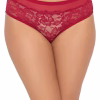 Mid Waist Hipster Panty in Red - Lace
