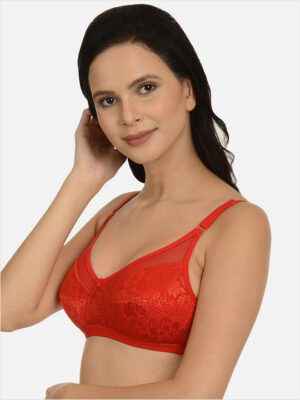Non-padded Non wired Mesh Net Minimizer Bra