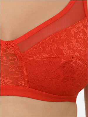 Non-padded Non wired Mesh Net Minimizer Bra