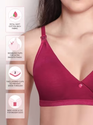 Red Criss Cross Nursing Bra