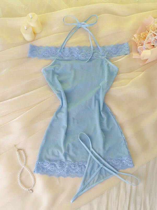 Sexy Lace See Through Camisole Lingerie Nightdress