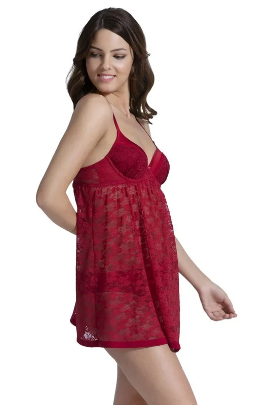 Eternal Romance Lace Babydoll - Red