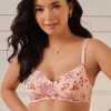 Full Coverage Floral Print Multiway T-shirt Bra in Peach Colour