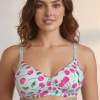 Full Coverage Fruit Print Multiway T-shirt Bra in Mint Green