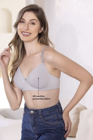 Full Coverage Multiway T-shirt Bra in Light Grey