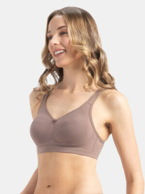 Non Padded Cotton Full Coverage Solid Moulded Everyday Bra
