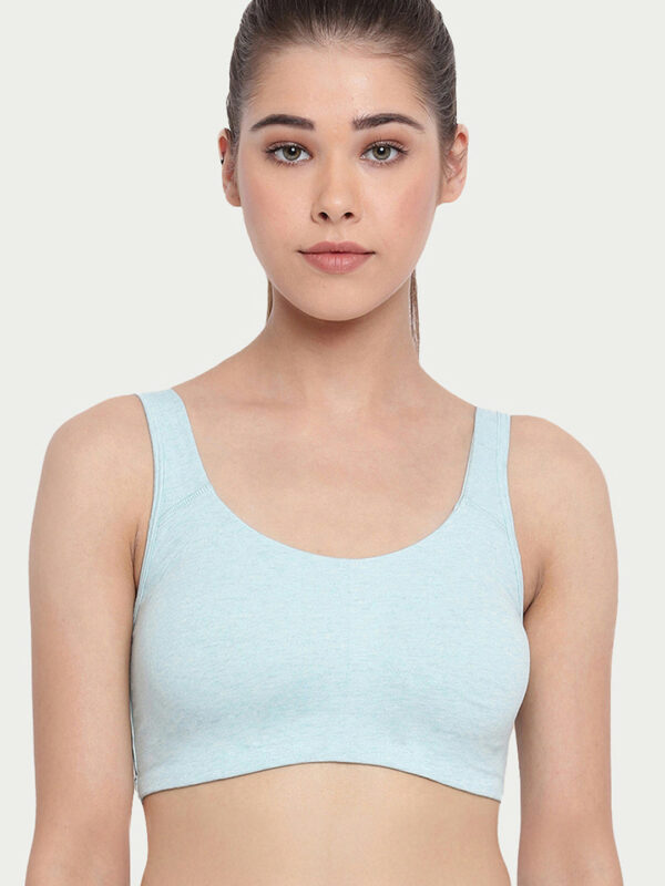 Non-Padded Wirefree & High Coverage Low Impact Sports Bra