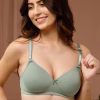 Padded Non-Wired Full Coverage Multiway T-shirt Bra in Sage Green