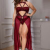 Plus Size Sheer Long Nightwear Baby Doll Lingerie