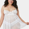 Women Plus Size Shoulder Straps Baby Doll Nighty