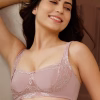 Bridal Non-Padded Non-Wired Full Coverage Balconette Bra in Rose Mauve