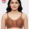 Brown Extra Support Laminated Cup Front Closure Bra