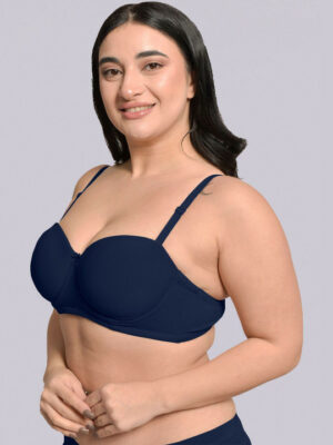 Cotton Padded underwired Strapless plus size Bra