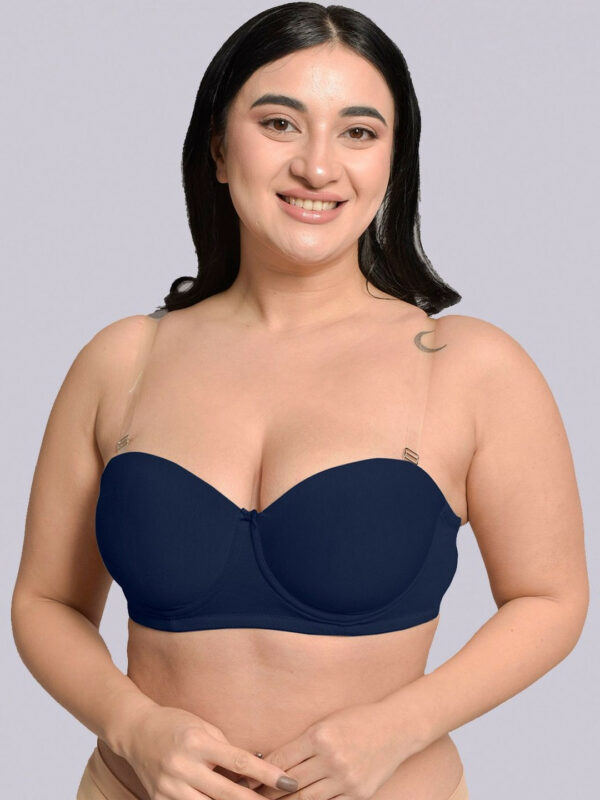 Cotton Padded underwired Strapless plus size Bra