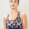 Energize Medium Impact Round Neck Sports Bra - Stripy Geo Print