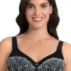 Floral Non-Padded Wired Full Cover Bra - Laced Black