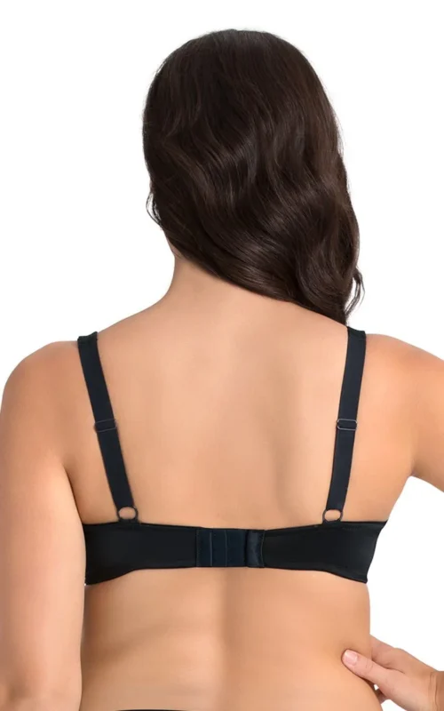 Floral Non-Padded Wired Full Cover Bra - Laced Black