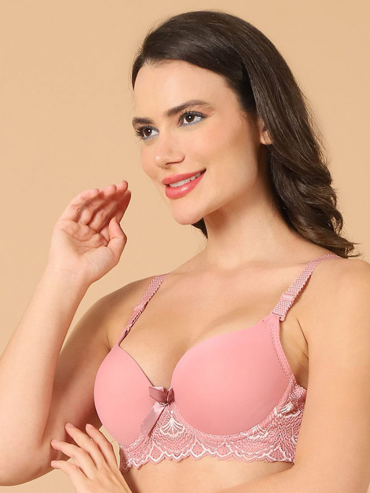 Floral T-Shirt Bra Medium Coverage Underwired Lightly Padded
