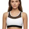 Full Coverage Black White Sports Bra