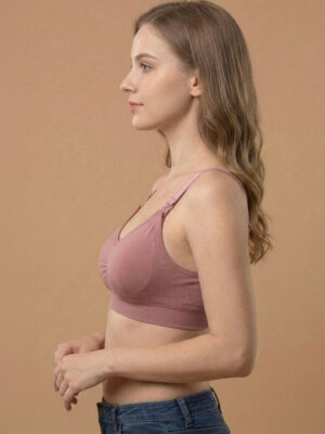 Full Coverage Heavily Padded Maternity Bra - Pink