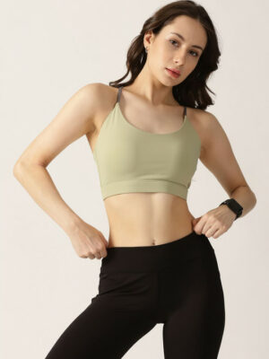 Full Coverage Lightly Padded Girls Bra - Olive