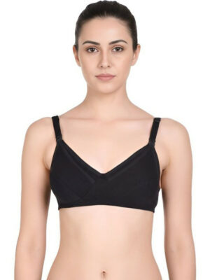 Full Coverage Non Wired Maternity Bra - Black