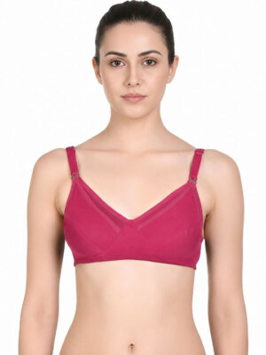 Full Coverage Non Wired Maternity Bra - Pink
