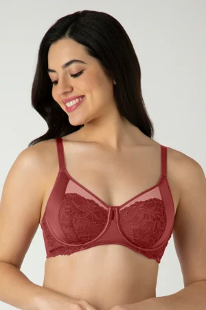 Glam Floral Non-Padded Wired Minimizer Bra