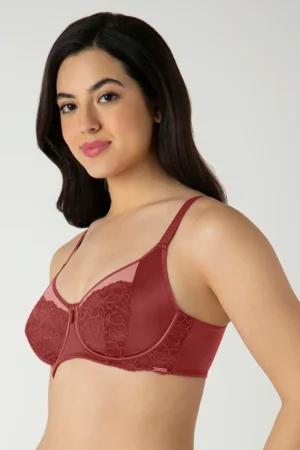 Glam Floral Non-Padded Wired Minimizer Bra