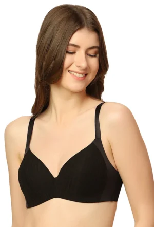 Lightly Padded Full Coverage T-shirt Bra - Black