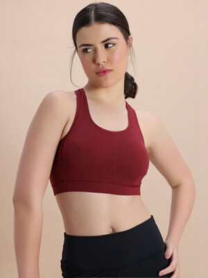 Medium Impact Full Coverage Cotton Active Training Sports Bra
