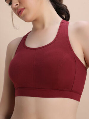 Medium Impact Full Coverage Cotton Active Training Sports Bra