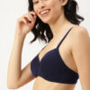 Navy Blue Solid Non-Wired Lightly Padded Everyday Bra