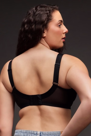 Non-Wired Full Coverage Minimizer Bra in Black - Lace